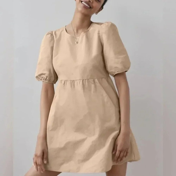 Aritzia Wilfred Taffeta Babydoll Fantasy Dress Light Blue Size Small - Picture 2 of 8